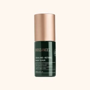 Biossance Squalane + Retinol Night Serum - Deep Green and Rose Gold
